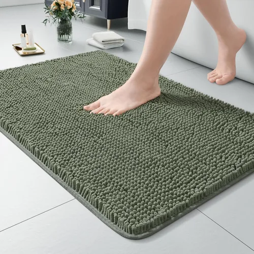Miniatura 66 de LOCHAS Alfombra de Baño de Lujo Lanuda Tapete de Baño 24 x 17 Pulgadas, Alfombras de Baño Lavables Antideslizantes para Baño y Ducha, Alfombras