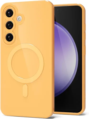Miniatura 20 de Svanove para Samsung Galaxy S22 Funda de teléfono de silicona magnética, compatible con Magsafe, linda para mujeres, brillante color brillante, gel
