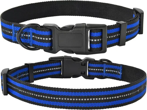 Miniatura 16 de Mile High Life Collar para perro Collares reflectantes de nailon para perros Collares ligeros para cachorros Collares rosados para perros 3