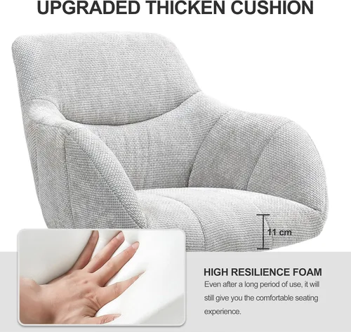 Miniatura 3 de Sillas de escritorio de oficina en casa, silla giratoria para computadora con ruedas, silla de tocador de escritorio de respaldo medio, silla