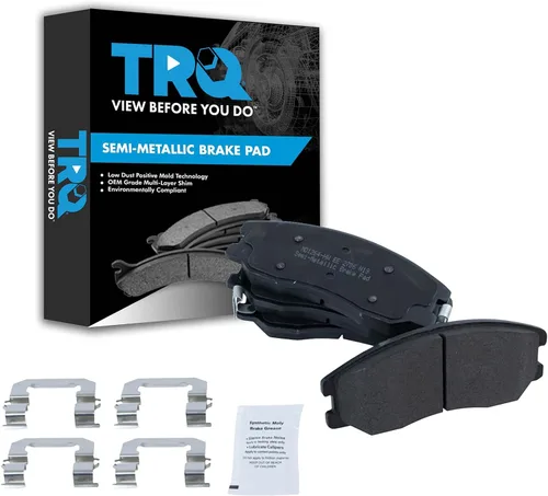 Miniatura 55 de TRQ Pastillas de freno delanteras semi metálicas compatibles con Ford Expedition 2018-2021 F-150 2018-2020 Lincoln Navigator 2018-2022