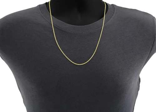 Miniatura 4 de ARGENTO REALE Collar de cadena cubana de oro de 14 quilates de 0.089in, cadena de oro de 14 quilates, collares delicados de 14 quilates.