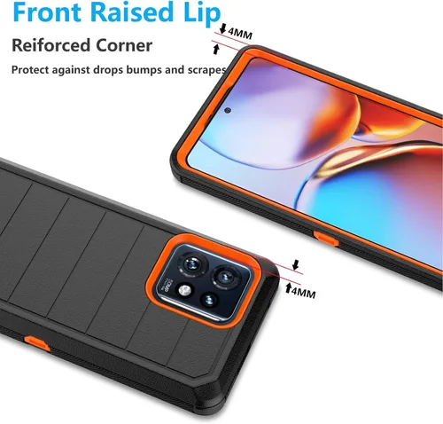 Miniatura 7 de Njjex Funda para Moto Edge Plus 2023, para Motorola Edge+ 5G UW 2023/Edge 40 Pro/Edge X40 con clip para cinturón, protector de cuerpo completo