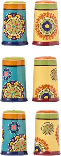 Miniatura 3 de Juego de Salero y Pimentero de Cerámica Tunecina de Bico, para Cocina o Decoración, Apto para Lavavajillas Tunecino