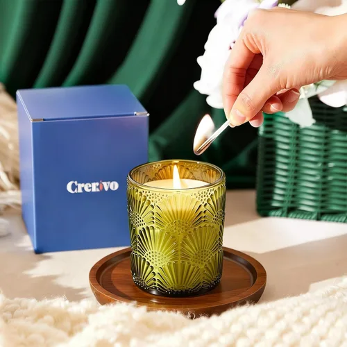 Miniatura 7 de Crenovo Vela perfumada de jazmín, vela 100% de soja, 30 horas de combustión, regalo de vela para hombres y mujeres, día de San Valentín, día