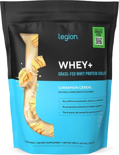 Miniatura 32 de LEGION Whey+ Proteína de Suero Aislado de Vacas Alimentadas con Pasto - Polvo de Proteína de Suero Aislado Bajo en Calorías, Sin OMG, Sin Azúcar