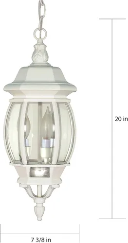 Miniatura 4 de Nuvo 60/885 Farol de pared con paneles biselados de color claro., 60/894, 60.00watts, 120.00 volts