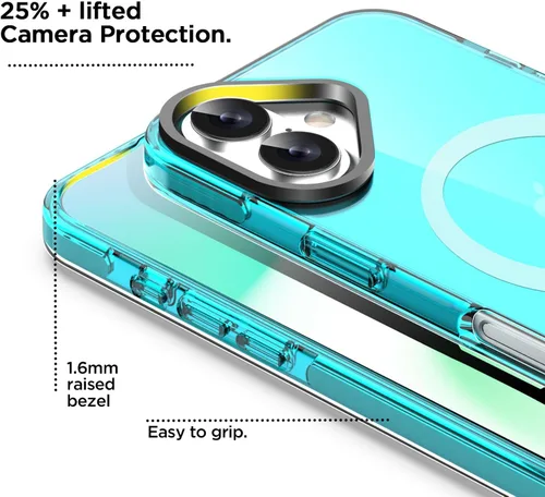 Miniatura 93 de AICase Funda protectora para iPhone 16 compatible con iPhone 16, delgada, ligera, transparente [no amarillenta] Diseño vibrante