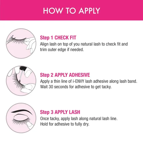 Miniatura 5 de i-ENVY - 5 pares de pestañas postizas Demi Wispies (1 paquete), cabello 100% humano de calidad premium, pestañas esponjosas y plumosas con volumen