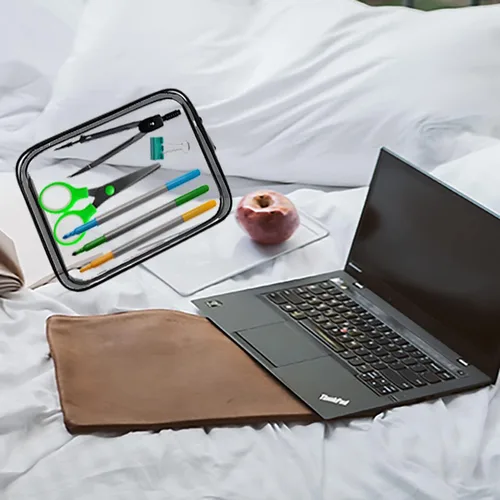 Miniatura 7 de Paquete de 4 bolsas de cosméticos transparentes para viajes, bolsa de maquillaje aprobada por la TSA, compatible con aerolíneas de aeropuerto