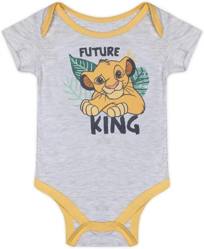 Miniatura 9 de Disney Mickey Mouse, Lion King y Winnie the Pooh Baby Boys Paquete de 5 mamelucos para recién nacidos y bebés