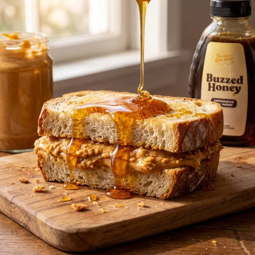 Miniatura 7 de Buzzed Honey - 16oz (32 porciones), miel cruda sin filtrar, preentrenamiento, natural, energía limpia, cafeinada, fuerza, resistencia y energía