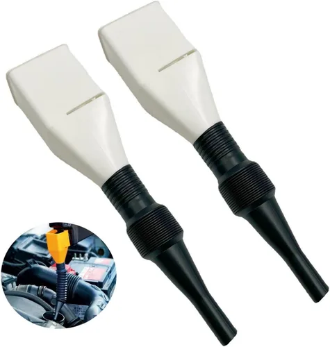 Miniatura 7 de Embudo de plástico retráctil para cambio de aceite para automóviles y motocicletas (A-Blue+White)