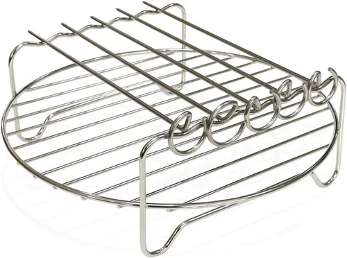 Miniatura 7 de Estante de doble capa para freidora de aire, accesorios para freidora de aire, estante multiusos que se adapta a la mayoría de 3.7 cuartos de galón