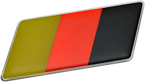 Placa de identificación con emblema de la bandera alemana de Alemania, rara compatible con Mercedes Benz
