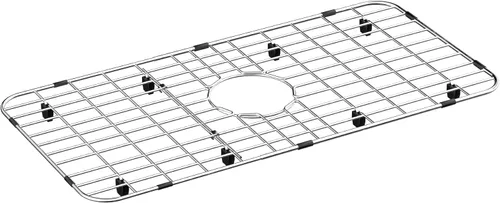 Protector de rejilla de fregadero Rejilla inferior de acero inoxidable para fregadero de cocina Rejilla de fregadero con drenaje central Protector