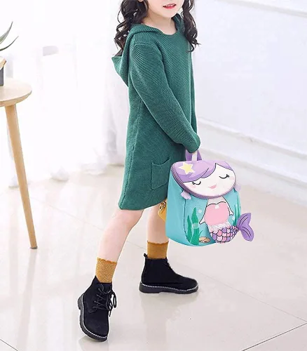 Miniatura 3 de Bluboon Mochila para niños pequeños para niñas, mochila preescolar 3D, mochila escolar para niños pequeños