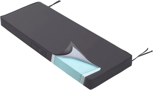 Miniatura 11 de Cojín de banco para exteriores, de espuma viscoelástica, de 4 pulgadas, impermeable, para muebles de patio, porche, columpio con asa y correa