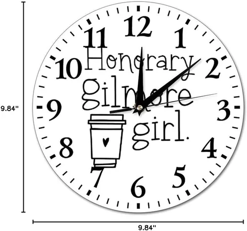 Miniatura 6 de Reloj de pared honorario Gilmore Girl Reloj de pared redondo de cristal para decoración de pared para cocina, oficina, reloj colgante retro