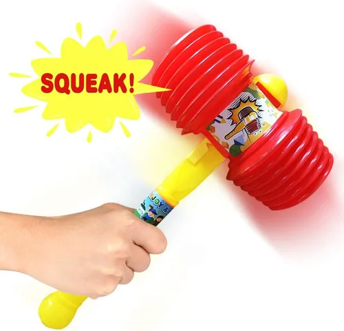 Miniatura 4 de ArtCreativity Martillo chirriante gigante de Navidad para niños, juguete chirriante jumbo de 17 pulgadas, perfecto para payasos, carnavales