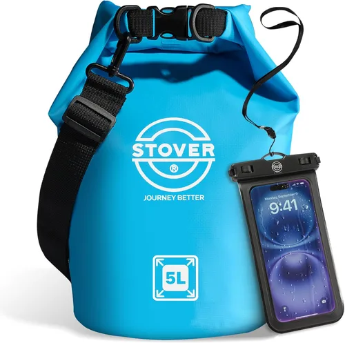 Miniatura 27 de STOVER 5/10/25/30/40/55L Waterproof Dry Bag- Roll-Top Backpack w/Phone Case- Kayaking, Hiking, Camping, Boating- Men/Women 10L morado