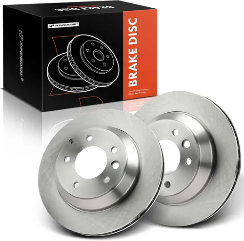 Miniatura 13 de A-Premium Rotores de freno de disco delanteros perforados y ranurados de 13.77 pulgadas (13.768 in) compatibles con modelos seleccionados Audi