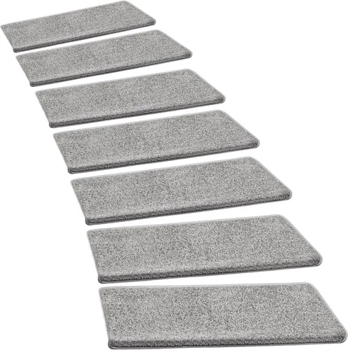 Miniatura 26 de PURE ERA Bullnose - Juego de peldaños de alfombra para escaleras, sin cinta, antideslizante, protectores de escaleras para interiores, alfombras