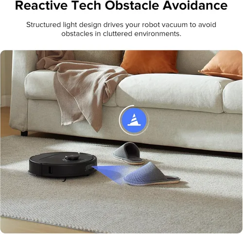 Miniatura 5 de roborock Qrevo Plus Robot Aspiradora y Fregador con diseño FlexiArm Edge de fregado, autovaciado, trapeadores levantables de 10 mm, lavado y secado
