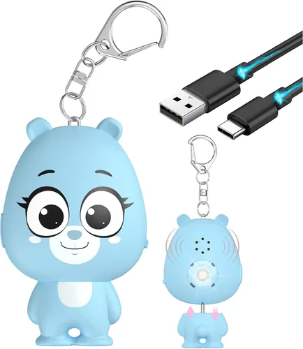 Miniatura 11 de Alarma de seguridad personal para mujeres, alarma personal recargable para mujeres, niños y ancianos, sirena fuerte de 130 dB, luz estroboscópica