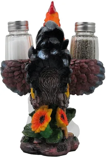 Miniatura 4 de Juego de salero y pimentero decorativo con figura de soporte para decoración de cocina rústica de campo, esculturas y coleccionables como regalo