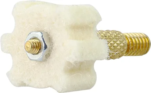 Miniatura 4 de . 223/5.56 .300 Almohadillas de limpieza de cámara de lana opaca con adaptador de montaje de varilla