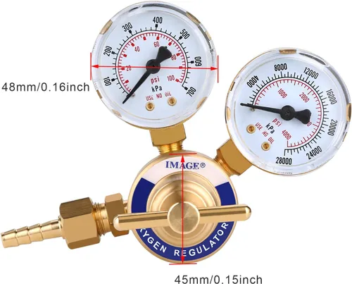 Miniatura 4 de IMAGE® Soldador de gas de soldadura Medidores de regulador de oxígeno Oxy para equipos de corte de antorcha Victor CGA 540