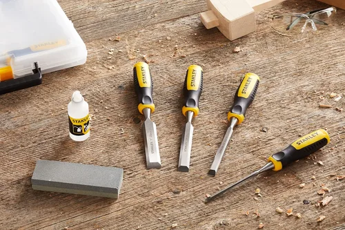 Miniatura 6 de Stanley 516421 Dynagrip - Juego de cincel y tapa de golpeo con acceso (5 piezas), color amarillo