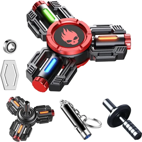 Miniatura 8 de Fidget Spinners, regalos de fidget spinner para adultos y niños, juguete de alivio de estrés, ansiedad y TDAH, juguetes de dedo de mano de metal