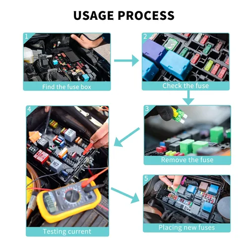 Miniatura 7 de Kit de fusibles automotrices (84 piezas) - Fusibles Micro2 y ATC (5-30A) con herramienta extractora Ajuste exacto para automóviles, camiones, SUV