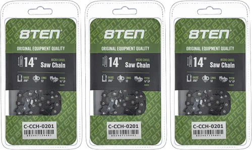 Miniatura 212 de 8TEN Cadena de motosierra semi cincel de 6 pulgadas .050 1/4 42 DL para Worx WG320 Black & Decker LLP120 (paquete de 3)