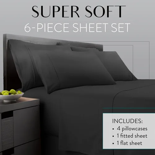 Miniatura 2 de Danjor Linens - Juego de sábanas tamaño completo para adolescentes, sábanas premium de hotel con 4 fundas de almohada, microfibra cepillada ligera