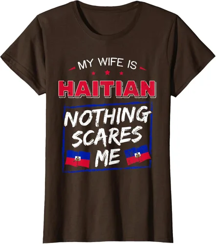 Miniatura 17 de My Wife Is Haitian Republic of Haiti Heritage Roots - Camiseta con bandera, Negro, S