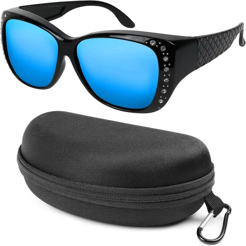 Miniatura 4 de Gafas de sol que se ajustan sobre gafas para mujer, protección UV, polarizadas y visión nocturna Fitover