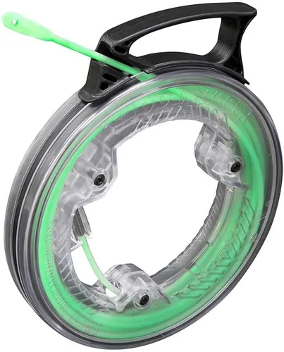Klein Tools 50550 Cinta de Pescado que Brilla en la Oscuridad, Hecha en EE. UU., Fibra de Vidrio con Punta de Nylon y Conector de Acero Inoxidable.