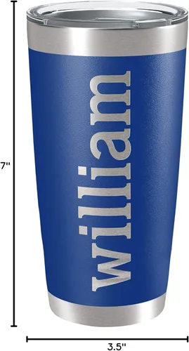 Miniatura 10 de Vasos personalizados, vaso de acero inoxidable de 20 onzas con tapa 13 diseños diferentes Tazas personalizadas de pared doble aisladas para café