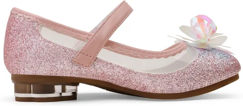 Miniatura 4 de DREAM PAIRS Zapatos de vestir para niñas con purpurina para boda, fiesta, flores, princesa, zapatos de tacón bajo