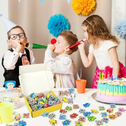 Miniatura 4 de Vileafy 50 autos y aviones de tracción – Juguetes de caja del tesoro a granel para aula, recuerdos de fiesta para niños de 3 a 5 años, premios