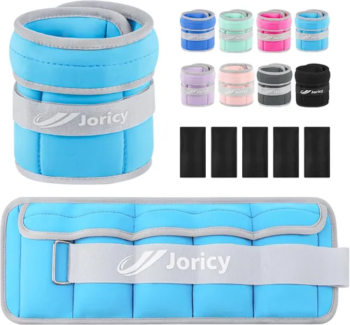 Miniatura 15 de Pesas de tobillo ajustables para mujeres y hombres, un par de pesas de 1-3/4/5/6/8/10/20 libras con bolsas de arena extraíbles y ajuste seguro