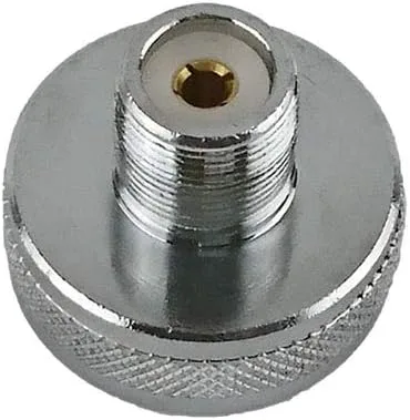 Miniatura 6 de NMO a SO-239 UHF Adaptador de montaje de antena de latón hembra hecho de latón cromado resistente