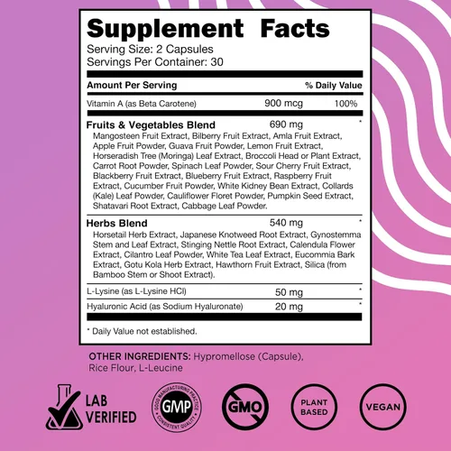 Miniatura 6 de Vital Vitamins Refuerzo de colágeno vegano + cápsulas de resveratrol
