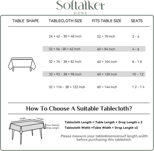 Miniatura 7 de Softalker - Mantel jacquard rectangular, diseño en espiral, resistente al agua y a las manchas, antiarrugas, tela de mesa pesada y libre de arrugas