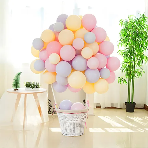 Miniatura 3 de Globos pastel de 10 pulgadas, 100 unidades de globos de color arcoíris de color caramelo de macarrón para bodas, cumpleaños, baby shower