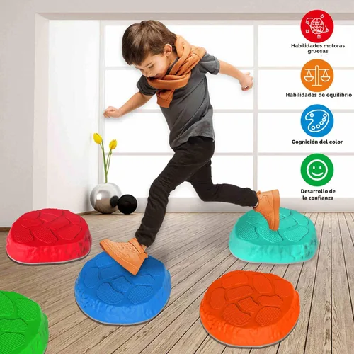 Miniatura 6 de Escalones para niños, 8/12 piezas duraderas, piedras de equilibrio antideslizantes para interiores y exteriores, juguetes para niños pequeños