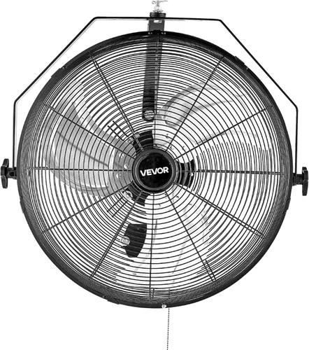 Miniatura 8 de VEVOR Ventilador industrial de montaje en pared de 18 pulgadas, alta velocidad 4000 CFM con 3 velocidades, potente ventilador de pared de garaje